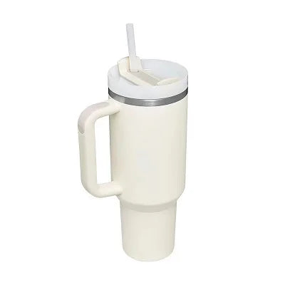 40oz Insulated Tumbler - Stainless Steel Thermal Mug with Straw