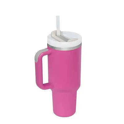 40oz Insulated Tumbler - Stainless Steel Thermal Mug with Straw