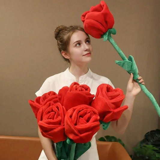 1/3/5pcs Extra Large Plush Velvet Rose Valentine's Day Gift Artificial Flower Room Home Decoration for Woman Girl, Home Decor