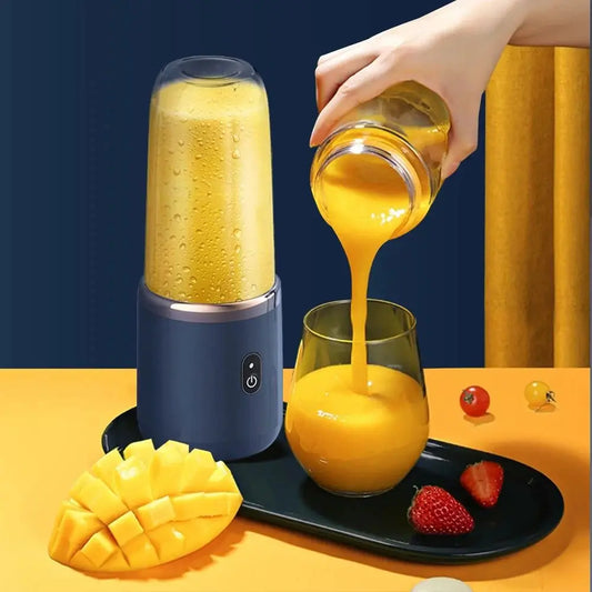 Portable Juicer Cup: 6-Blade USB Smoothie Blender