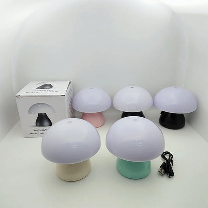 Mushroom Touch Lamp: Nordic Night Light & Charger