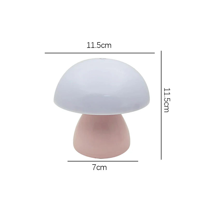 Mushroom Touch Lamp: Nordic Night Light & Charger