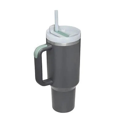 40oz Insulated Tumbler - Stainless Steel Thermal Mug with Straw