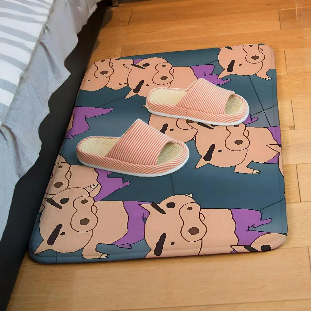 B-Buriburi-zaemon Floor Mat Graphic Printed Flannel Doormats For Bathroom Kitchen Entrance Carpet Home Decor