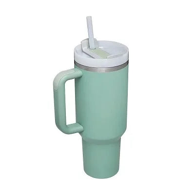 40oz Insulated Tumbler - Stainless Steel Thermal Mug with Straw