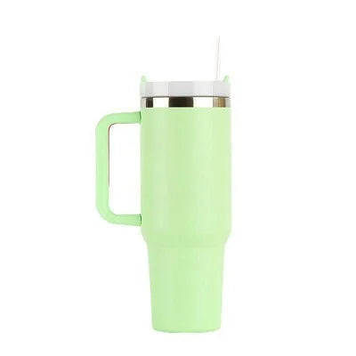 40oz Insulated Tumbler - Stainless Steel Thermal Mug with Straw