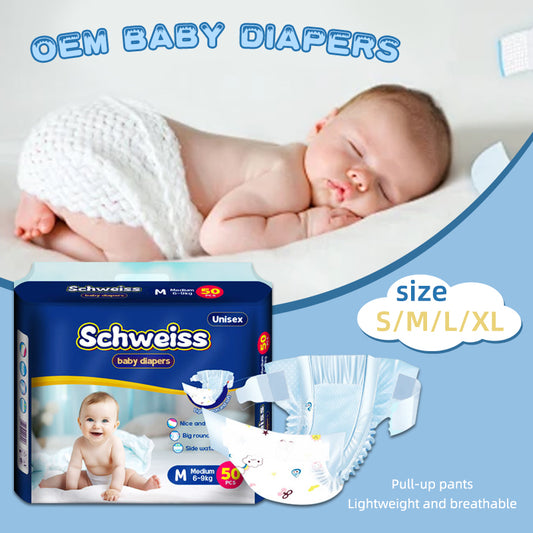 Newborn Cloth Diapers 50pcs - Ultra-Thin & Breathable