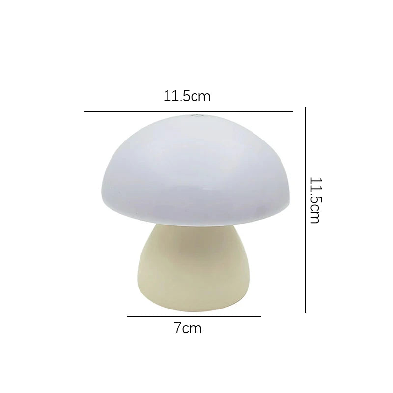 Mushroom Touch Lamp: Nordic Night Light & Charger