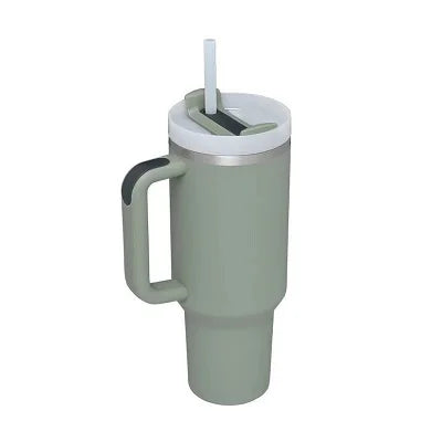 40oz Insulated Tumbler - Stainless Steel Thermal Mug with Straw
