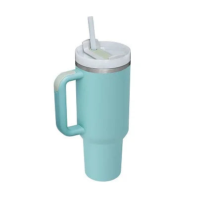 40oz Insulated Tumbler - Stainless Steel Thermal Mug with Straw
