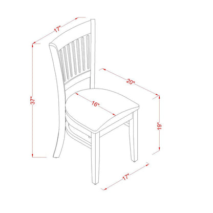 EAST WEST FURNITURE - AVVA7-LWH-C - 7-Piece Dining Table Set- 6 Dining Chairs with Linen Fabric Seat and Slatted Chair Back - Removable leaf Modern Oval Dining Table - linen white Finish