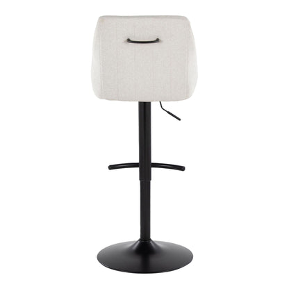 Hannah - Transitional Adjustable Barstool With Swivel With Rounded T Footrest (Set of 2)