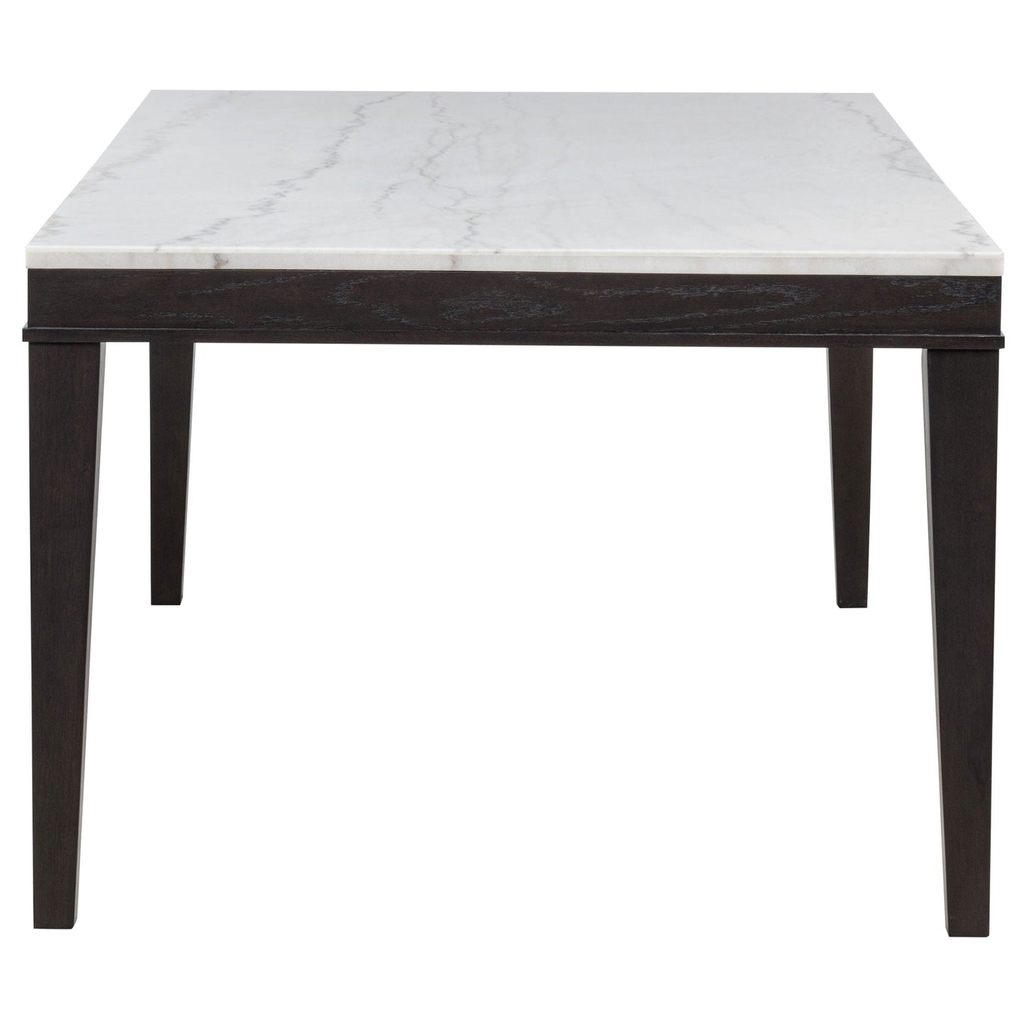 Averill 7-piece White Marble Top Dining Set Tan and Coffee Bean
