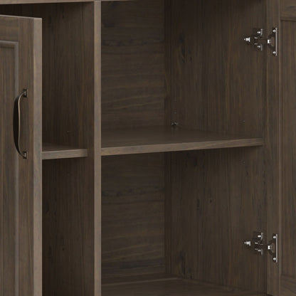 Lev - Wide Storage Cabinet - Smoky Brown