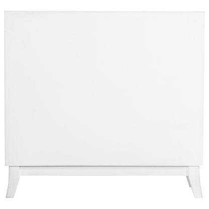 Gambon 2-door Wood Honeycomb Pattern Accent Cabinet White
