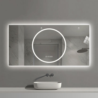 LED Vanity Mirror With Anti Fog & Dimmable Lights, Wall-Mounted - Antique Silver