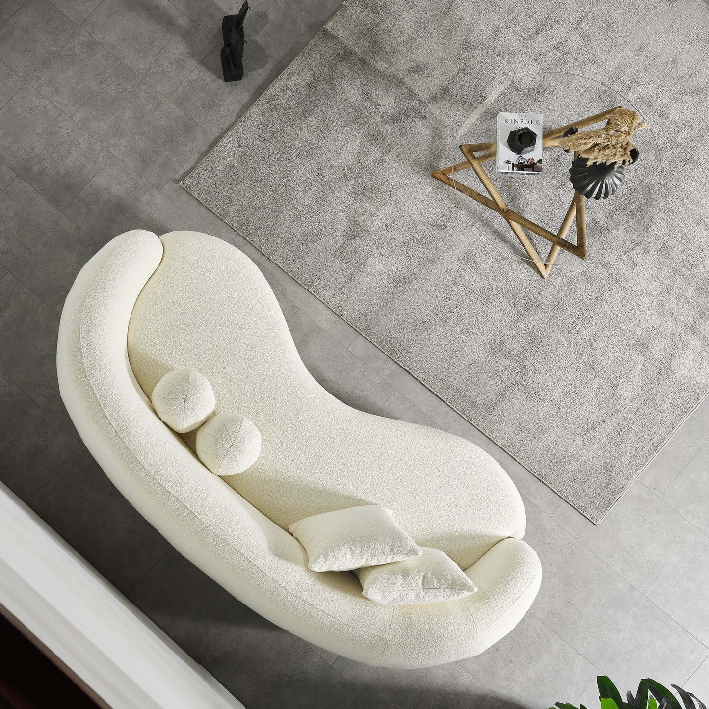Drake - Japandi Style Curvy Boucle Sofa