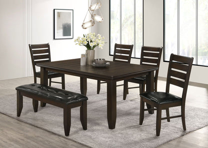 Dalila Rectangular 66-inch Wood Dining Table Cappuccino