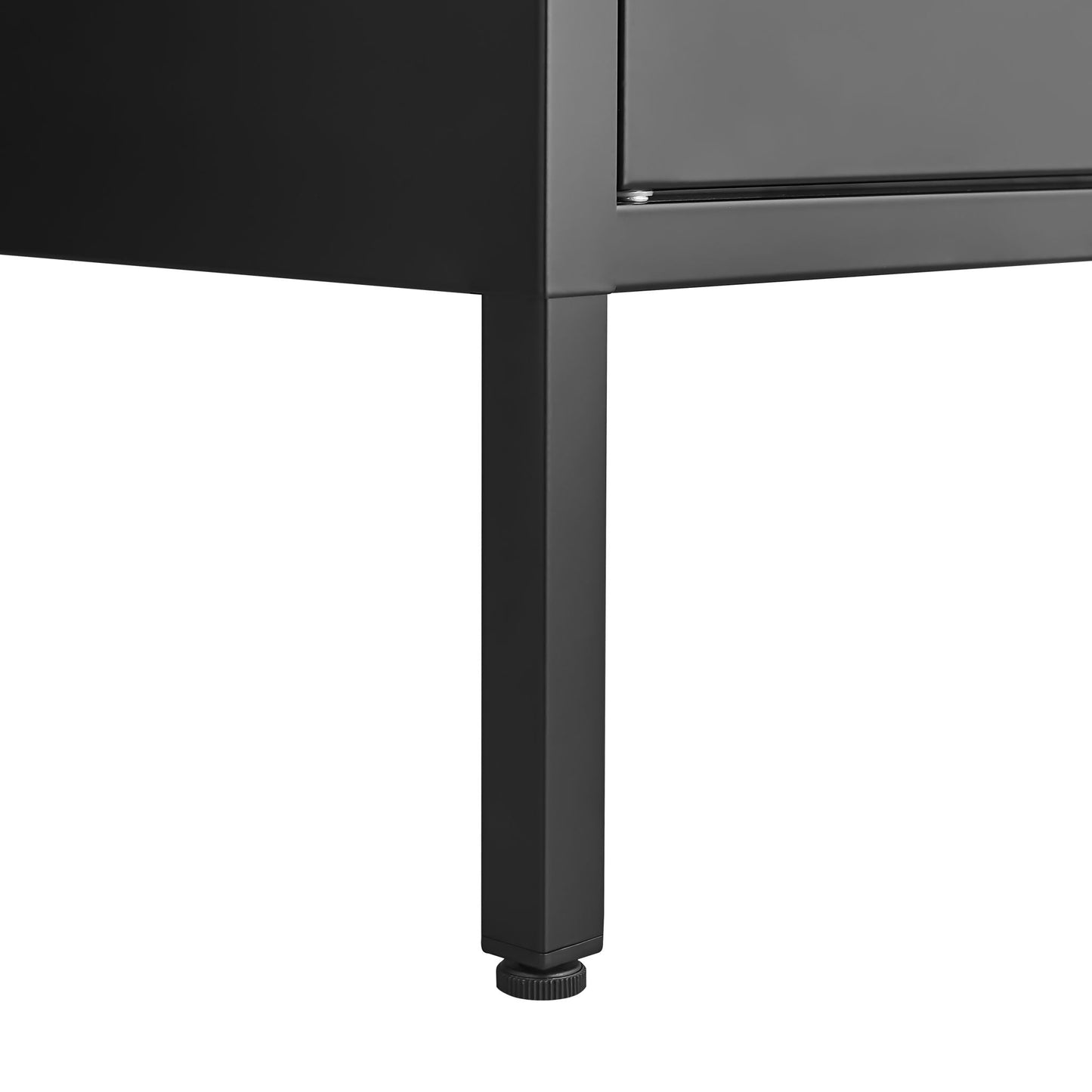 Modern Storage Cabinet With Adjustable Shelves, Magnetic Door Stopper