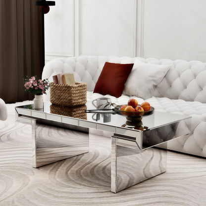 American Vintage Industrial Coffee Table, Double Tier Design