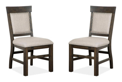 Bellamy - Dining Side Chair With Upholstered Seat & Back (Set of 2) - Dark Brown