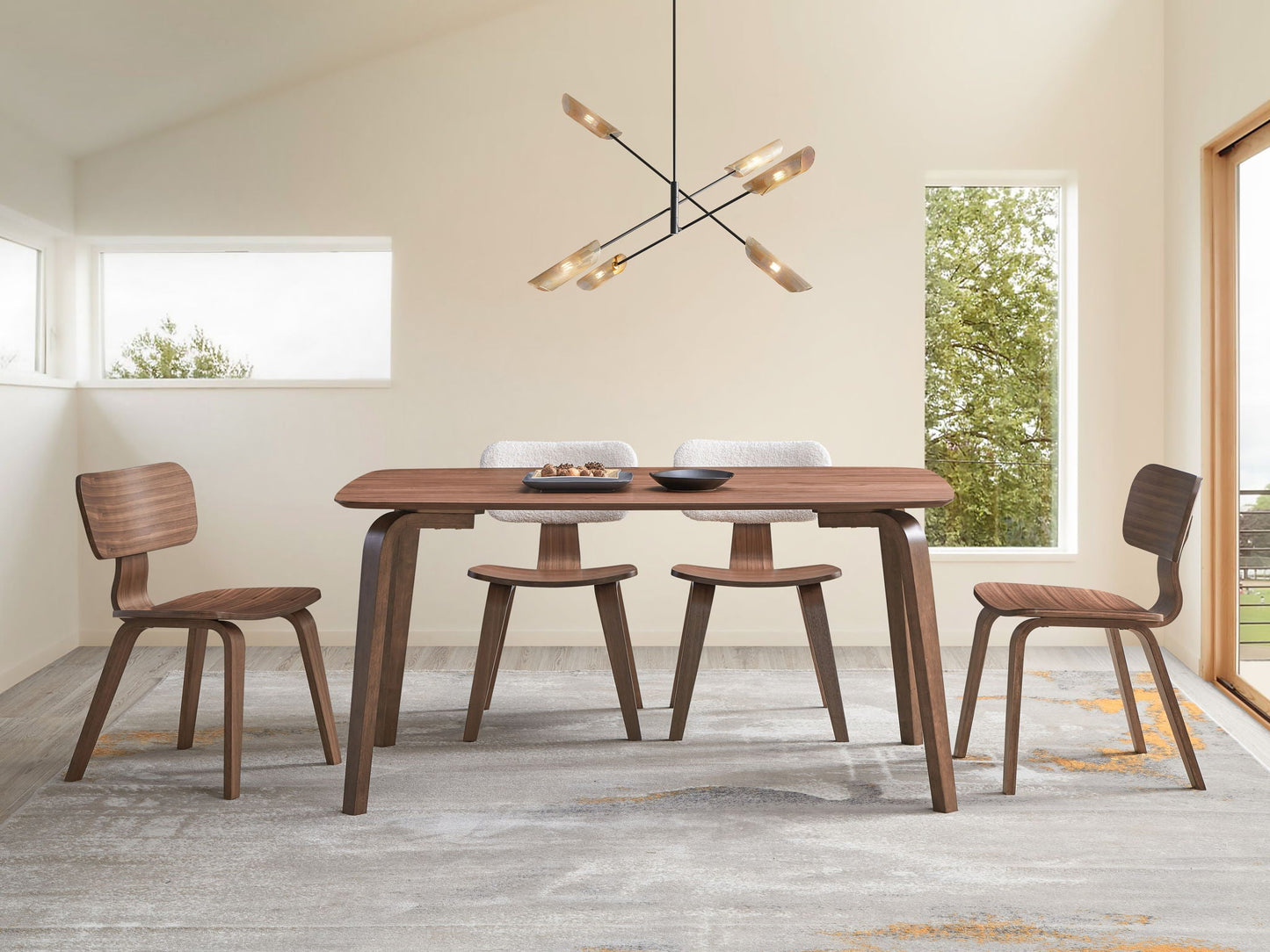 Casson - 5 Piece Dining Room Set - Walnut