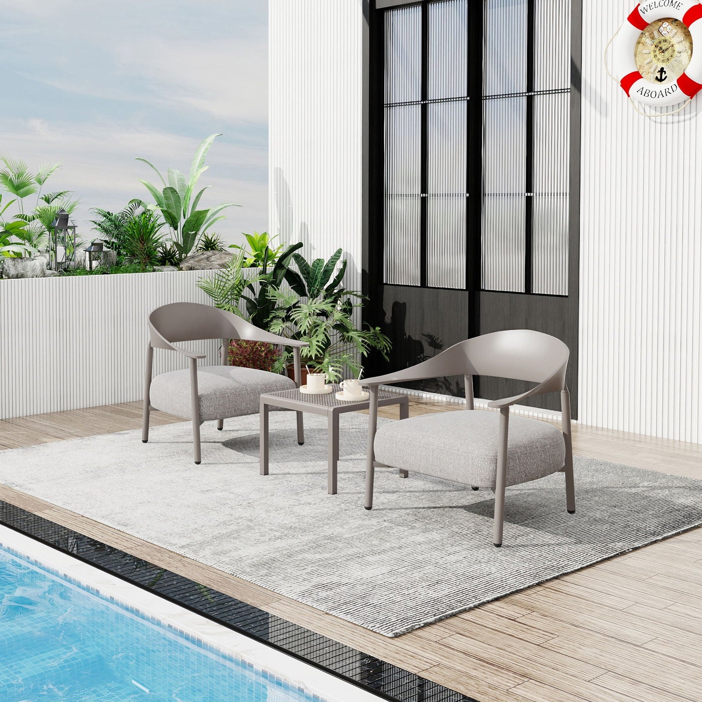 Furniture Set With Seat Cushions, Sturdy And Durable