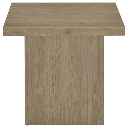 Devar 2-piece Square Cocktail Coffee End Table Set Latte