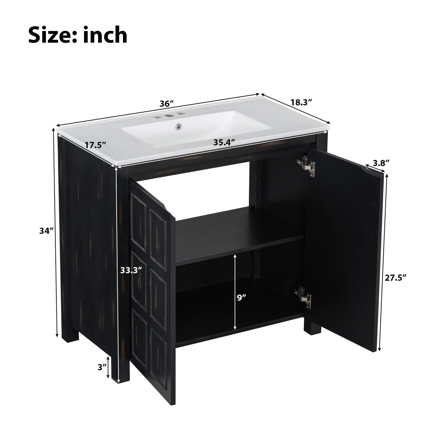 Bathroom Vanity Organizer With Sink, Combo Cabinet Set, Bathroom Storage Cabinet