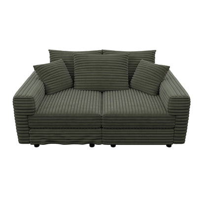 4 Seat Sofa, Modern Comfy Upholstered Sofa Cloud Couch, Deep Seat Couches With Soft Pillows
