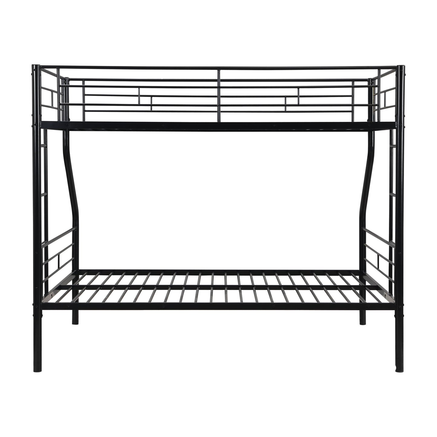 Twin Over Full Bunk Bed With Large Under-Bed Storage - Black