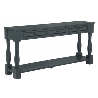 Long Console Table With Drawers And Shelf