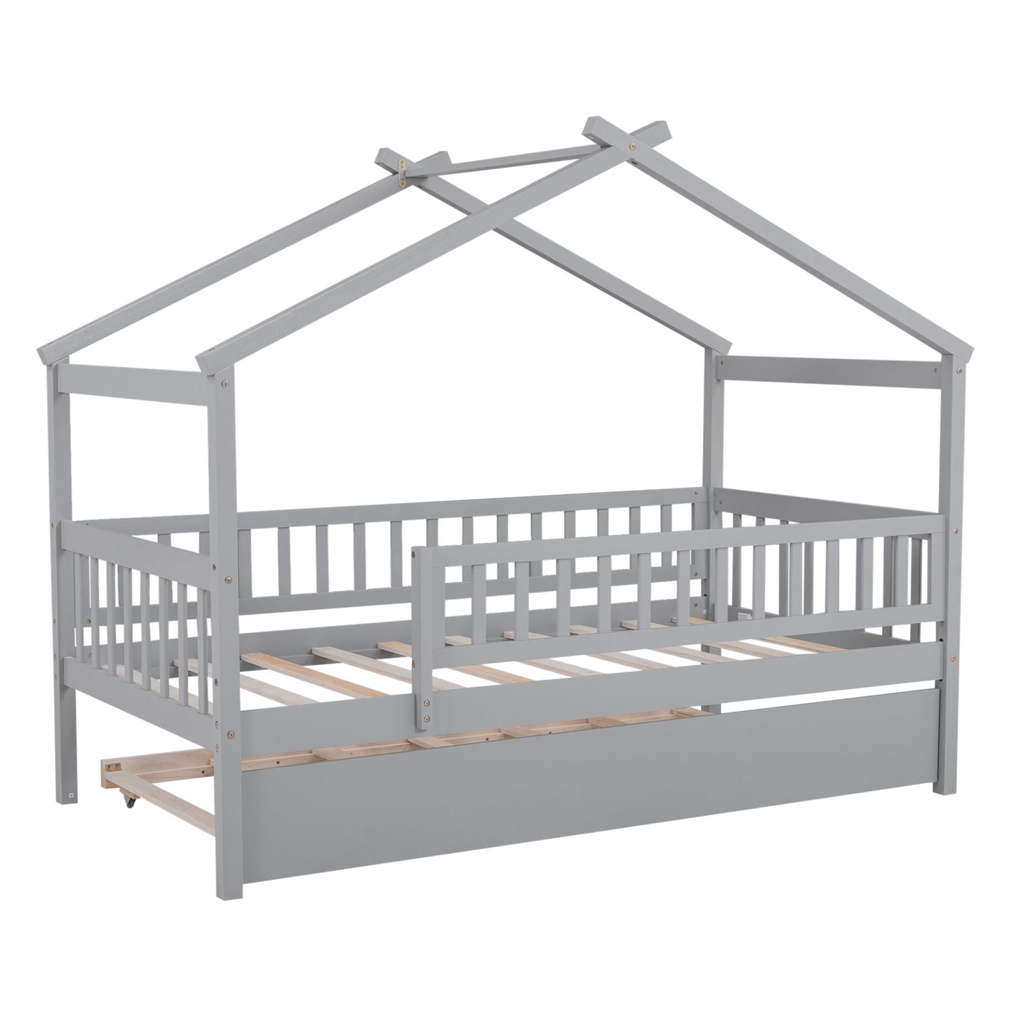 Creativity House Bed With Twin Size Trundle