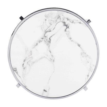 Elegant Round Table With Sintered Stone Top & Sturdy Metal Frame