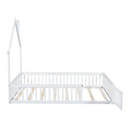 House Platform Bed With Guardrail