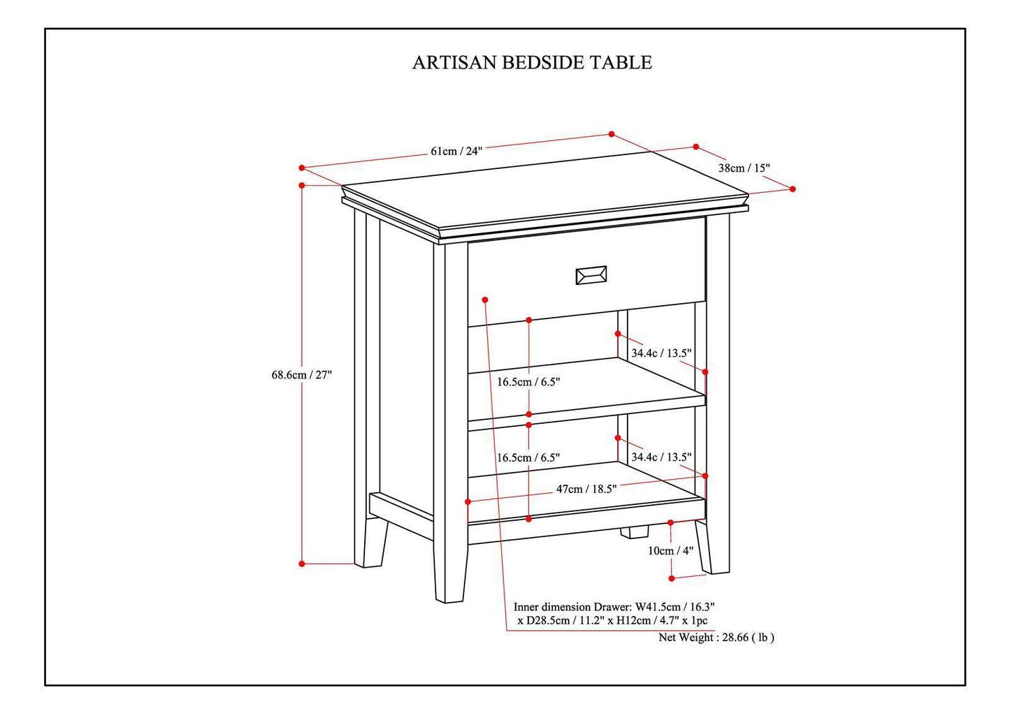 Artisan - Handcrafted Bedside Table