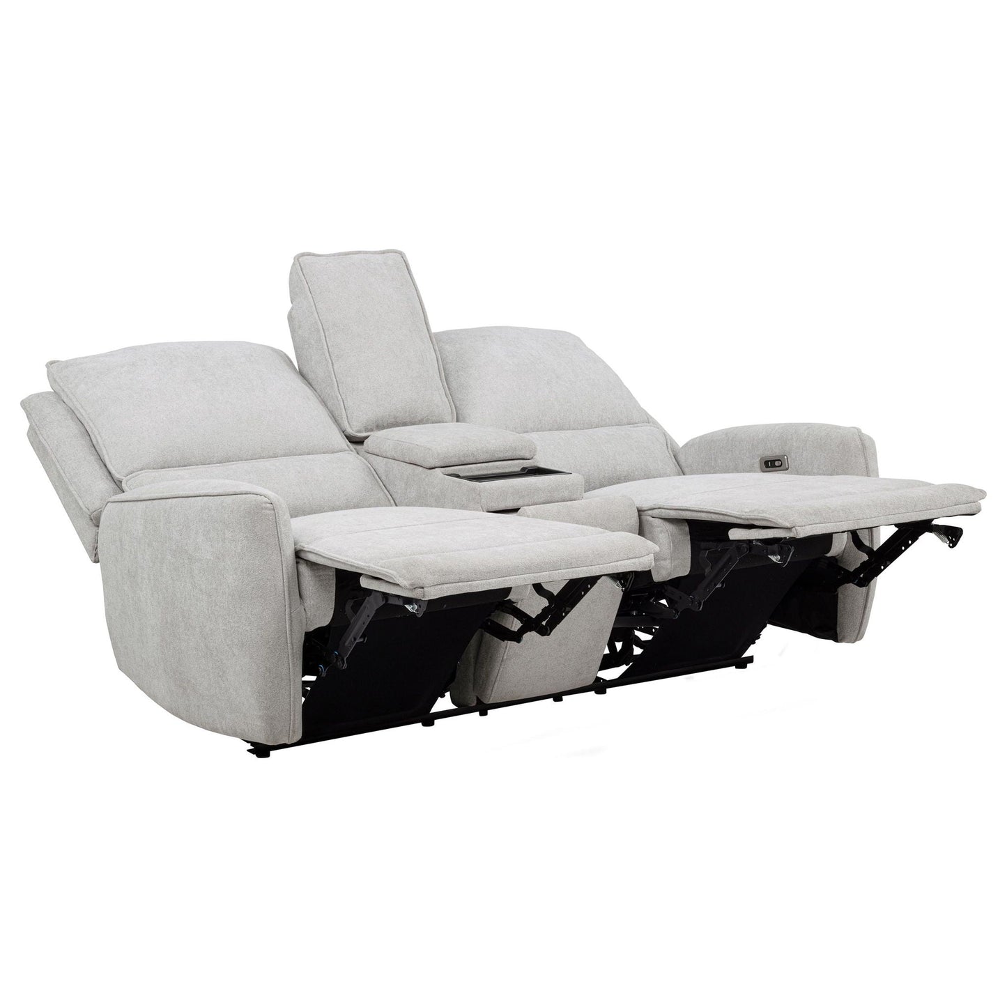 Sylmar Chenille Upholstered Power Reclining Loveseat Dove Grey