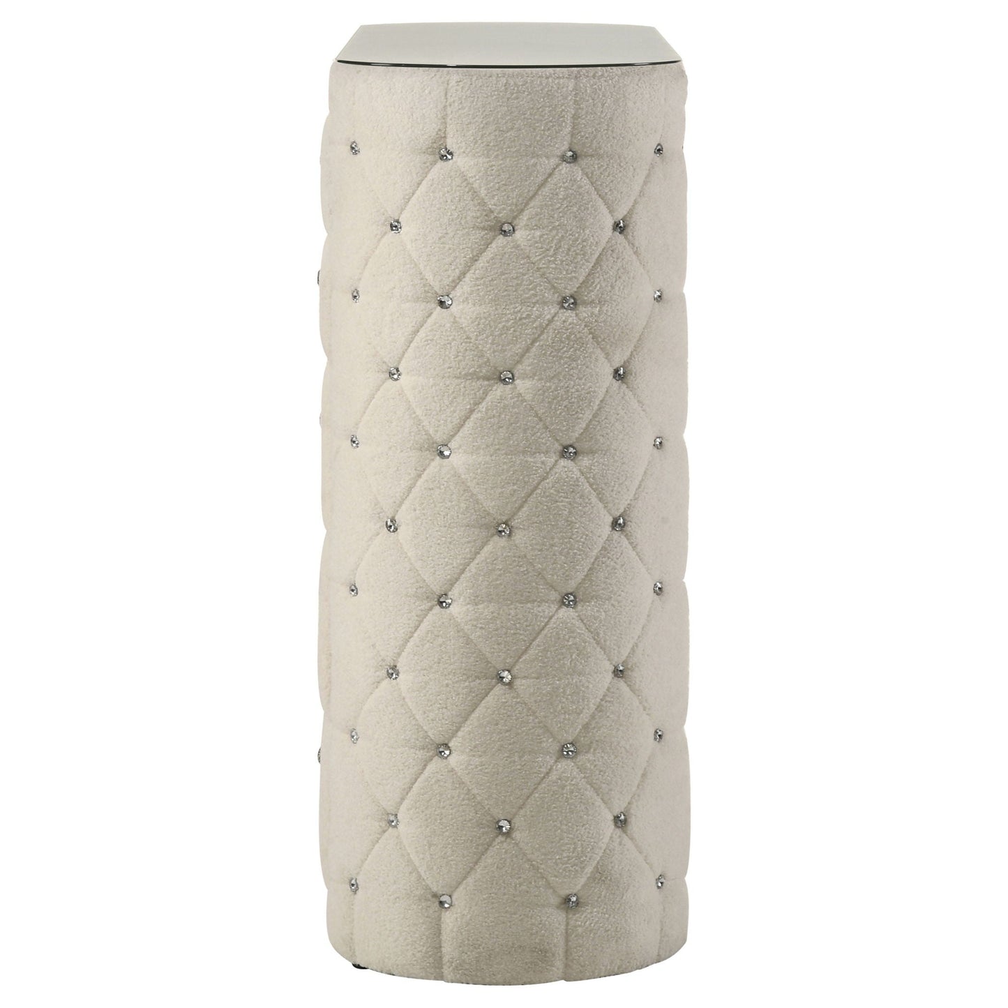 Sonya 5-drawer Upholstered Bedroom Chest of Drawers Ivory