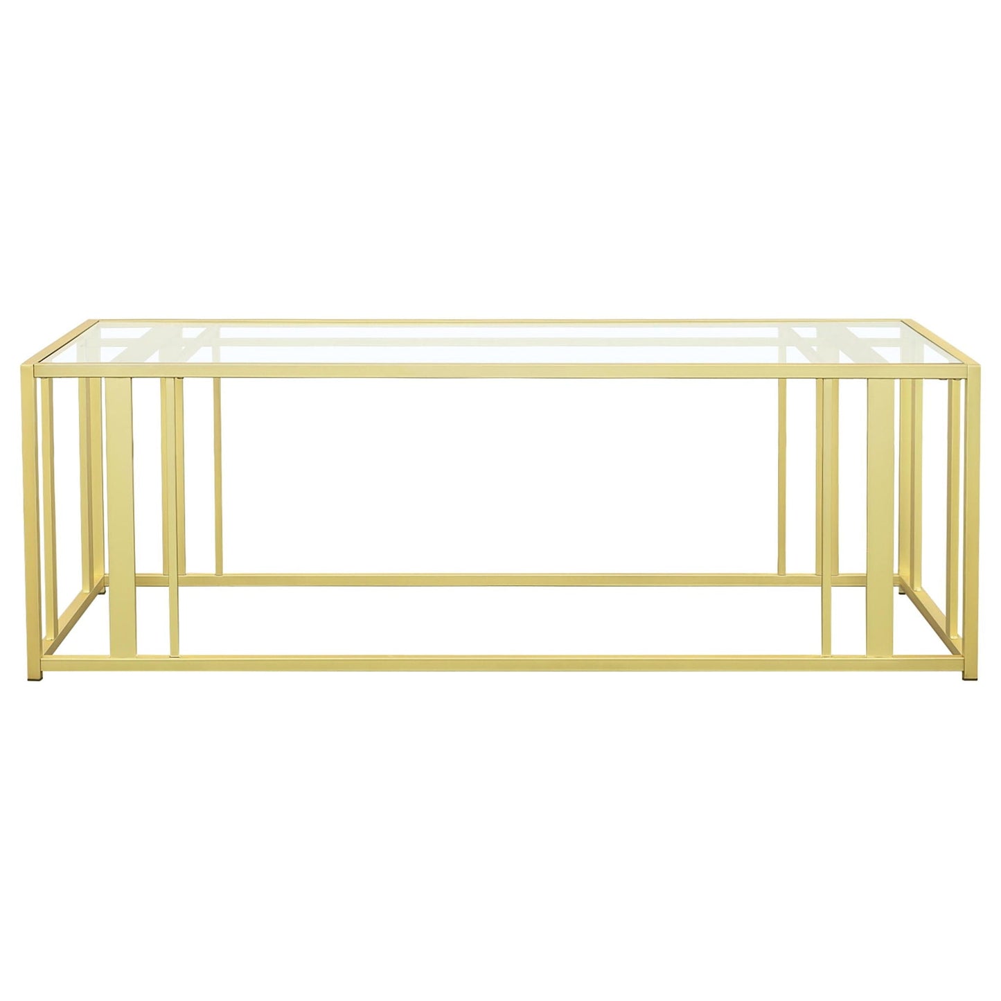 Adri 3-piece Coffee and End Table Set Matte Brass