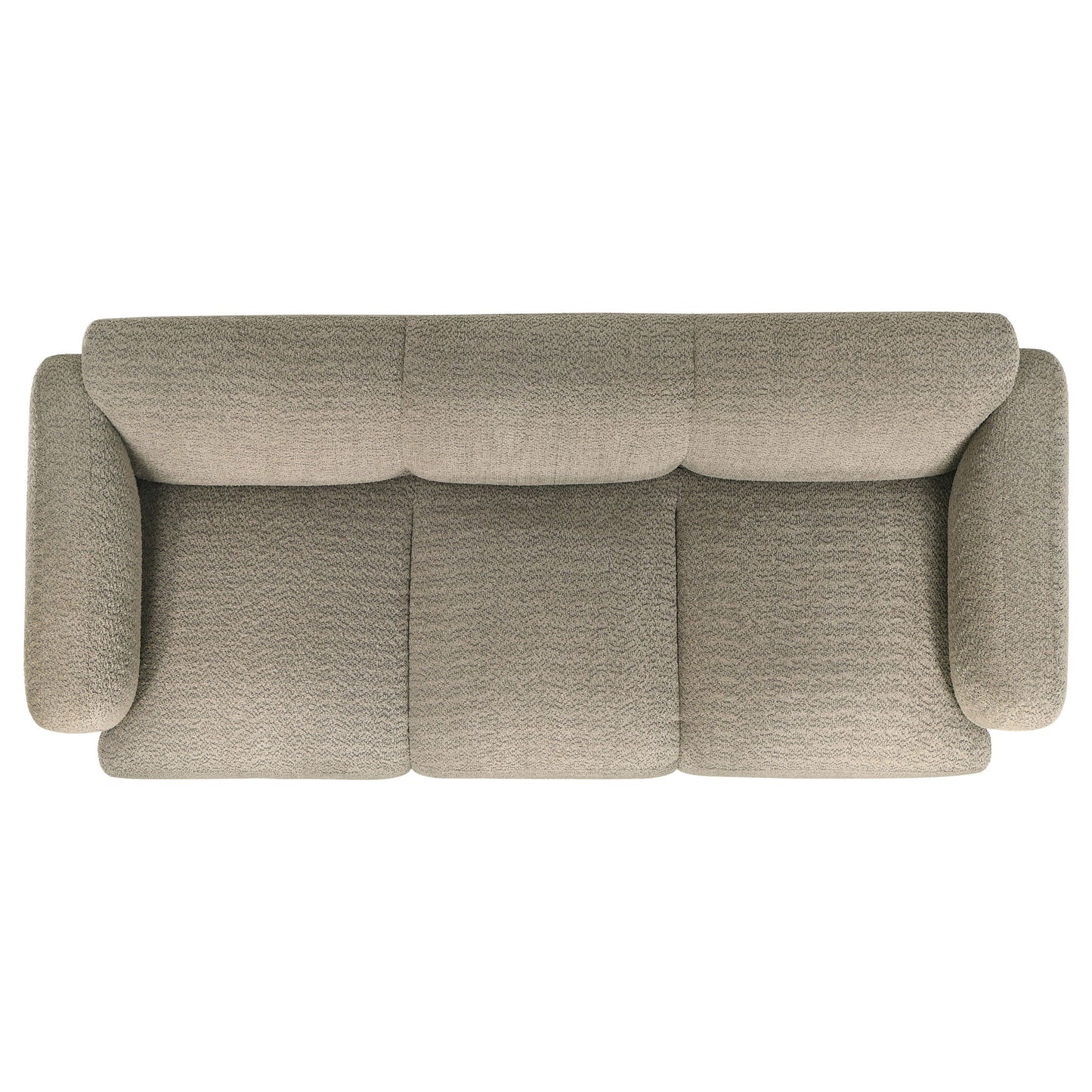Dorset 2-piece Upholstered Round Track Arm Sofa Set Brown