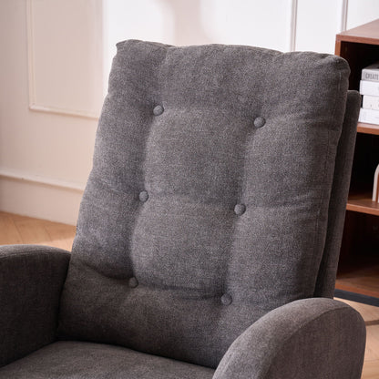 Accent Rocking Chair With Footrest, High Back
