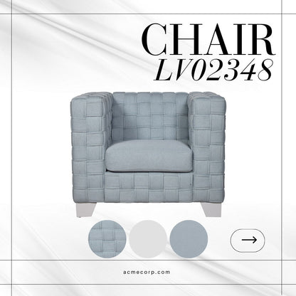 Saree - Chenille Chair - Light Blue