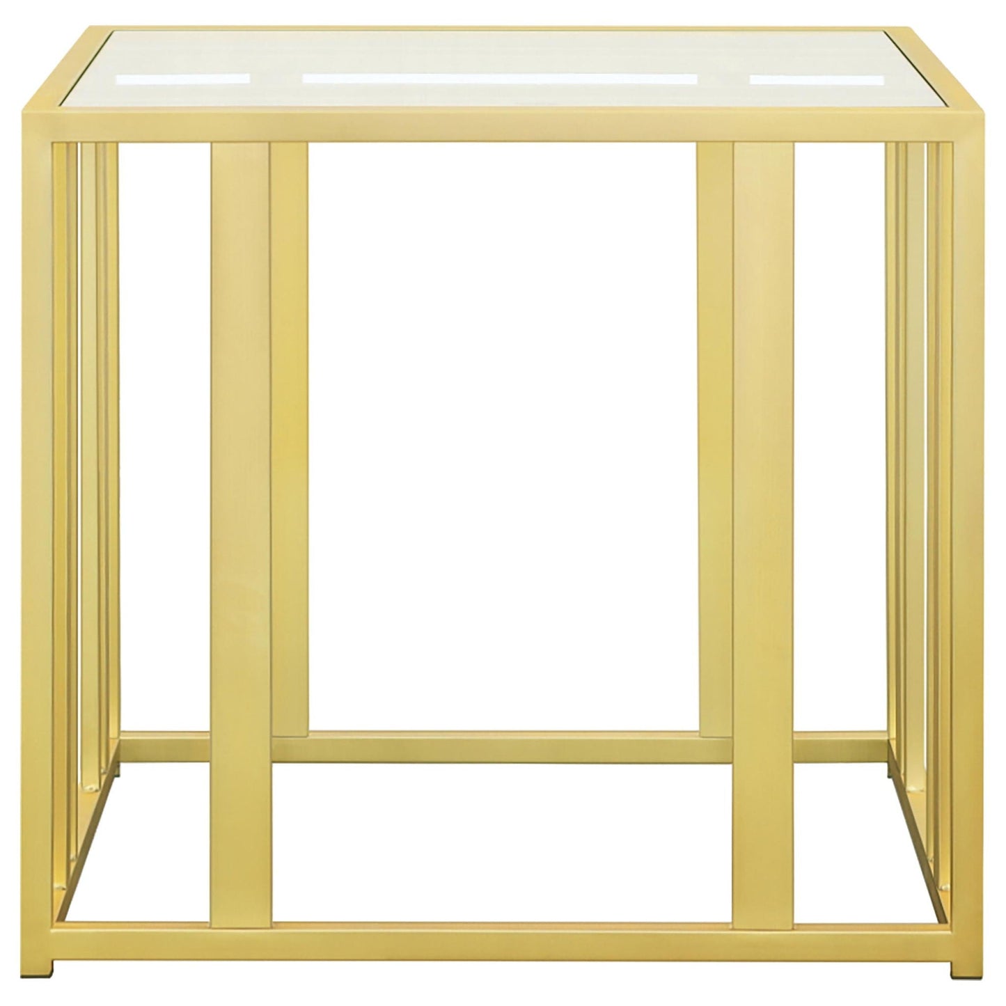 Adri 3-piece Coffee and End Table Set Matte Brass