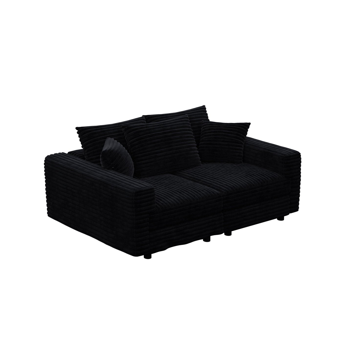 4 Seat Sofa, Modern Comfy Upholstered Sofa Cloud Couch, Deep Seat Couches With Soft Pillows