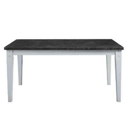 Lanton - Dining Table - Natural Marble & Antique White