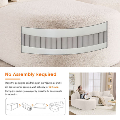 Combined Sofa With 4 Pillows