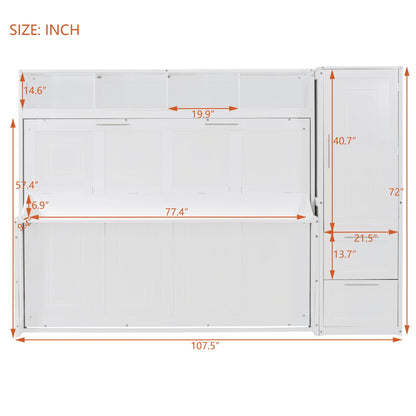Space Saving Murphy Wall Bed With Closet And Drawers