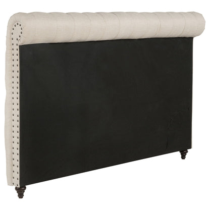 Devon 57-inch Upholstered Queen Headboard Beige