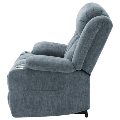 Beca - Upholstered Power Lift Recliner With Cupholders And USB Charging