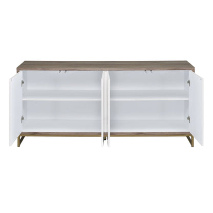 Paavan - Console Cabinet - White / ChampagneChampagne